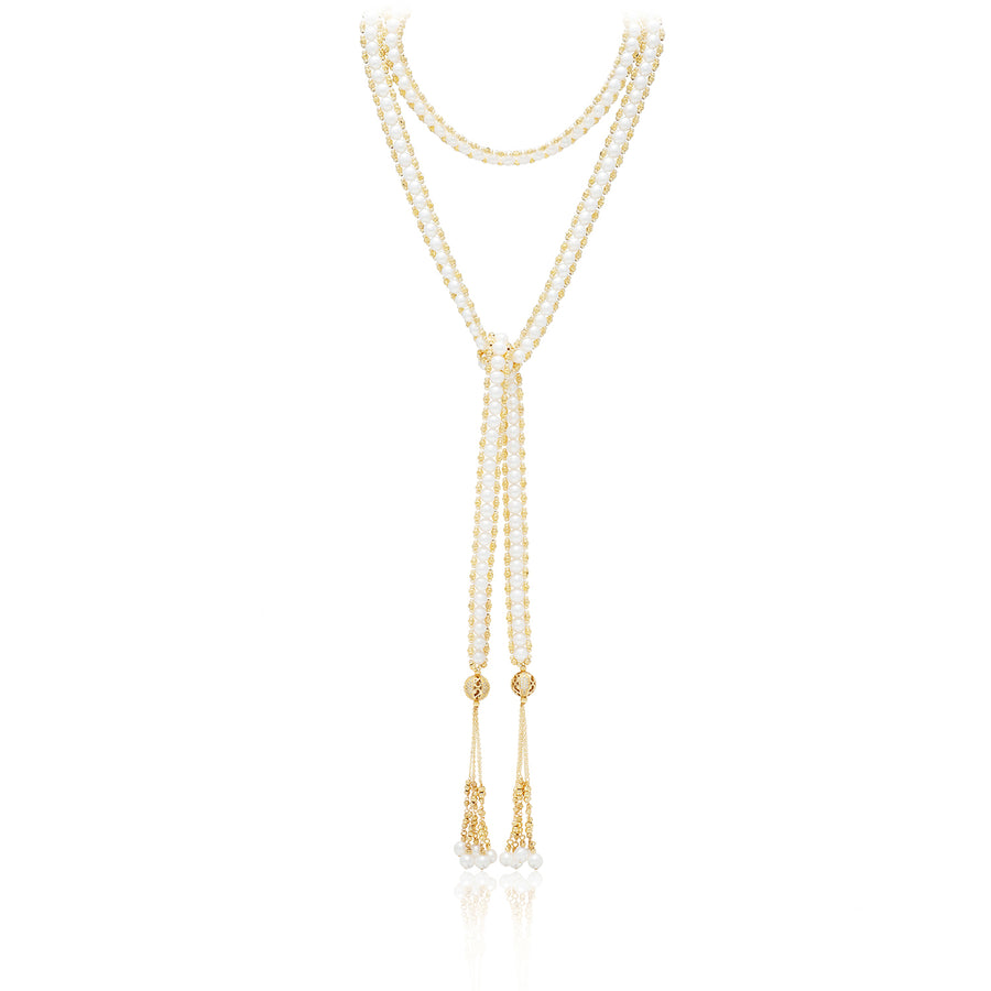 Golden Coop Pearl Necklace