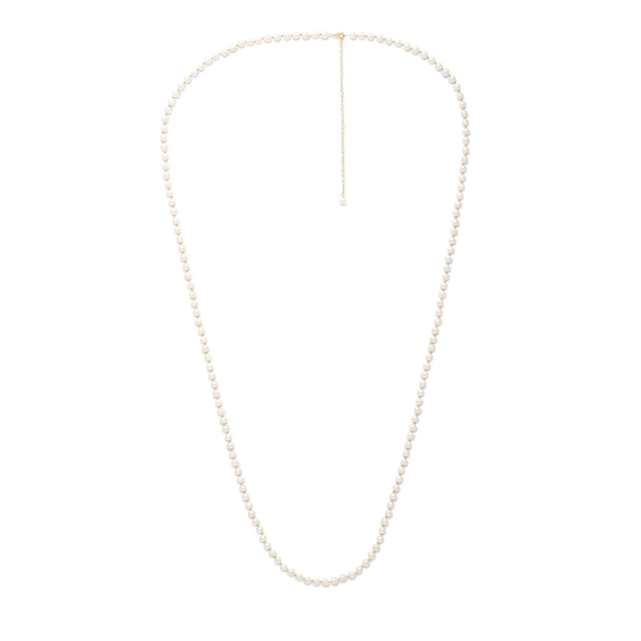 Eternity Pearl Necklace (Silver/ Gold)
