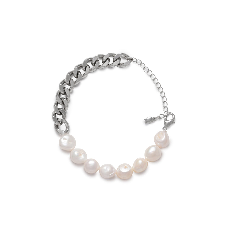 Hemi Pearl and Silver Bracelet
