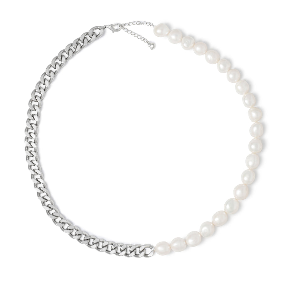 Hemi Pearl and Silver Necklace